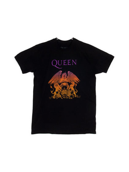 블리치아트_ Queen Crest Gradient T-Shirt [Black]