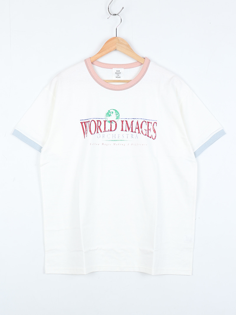 소이_ Ringer T Shirts &quot;WORLD IMAGE&quot; [Off White]