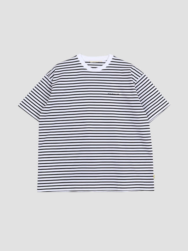 파라_ Striped T-shirt [WHITE/BLACK]