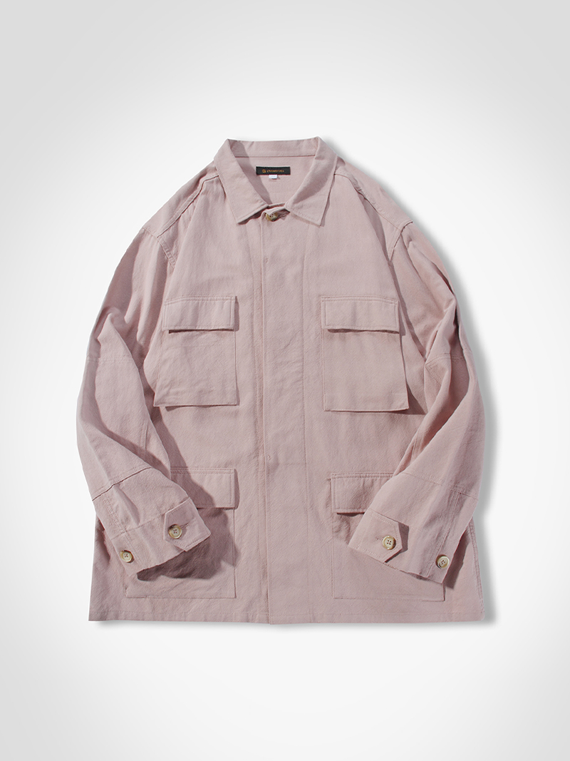 스탠다드타입스_ Linen Field Jacket [Pink]