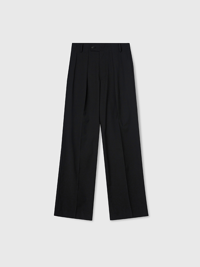 토니웩_  Tropical Wool Relaxed Tailored Pants (SUMMER EXCLUSIVE) [Black]